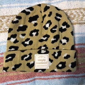 Simply southern cheetah print beanie adult size